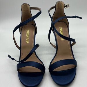 Dream Pairs Women's Pump Heel Stiletto Ankle Strap Shoes, Dolce Navy, 7.5